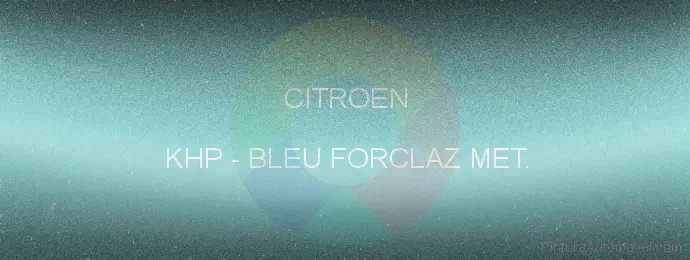 Pintura Citroen KHP Bleu Forclaz Met.