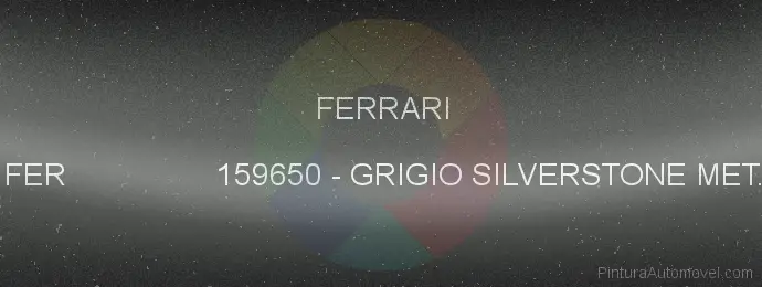 Pintura Ferrari FER 159650 Grigio Silverstone Met.