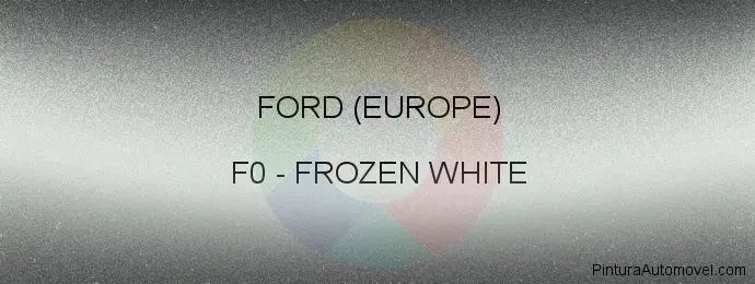 Pintura Ford (europe) F0 Frozen White