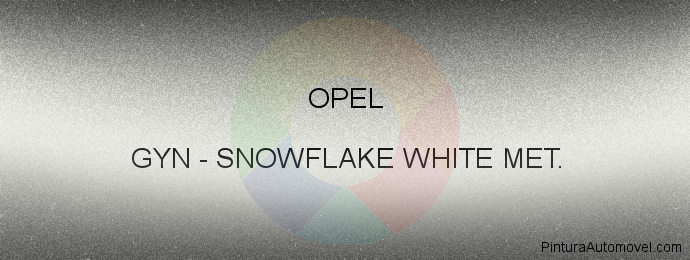 Pintura Opel GYN Snowflake White Met.