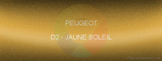 Pintura Peugeot D2 Jaune Soleil