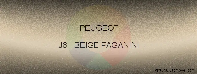 Pintura Peugeot J6 Beige Paganini