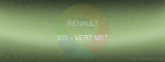 Pintura Renault 920 Vert Met.