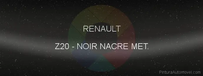 Pintura Renault Z20 Noir Nacre Met.