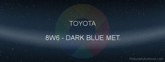 Pintura Toyota 8W6 Dark Blue Met.