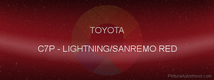 Pintura Toyota C7P Lightning/sanremo Red